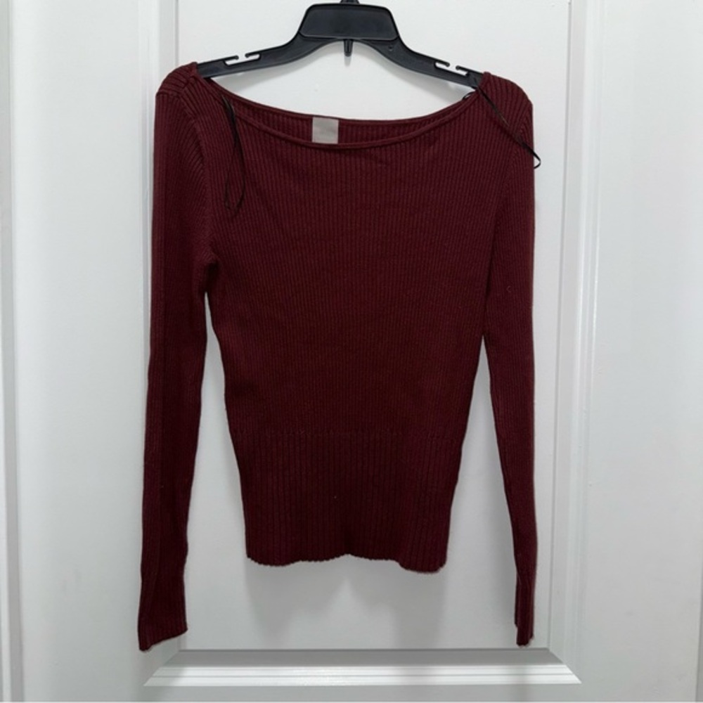 H&M Chocolate Brown Scoop Neck Sweater